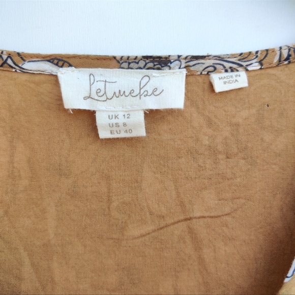 Anthropologie Dress Let Me Be Jemma Tan Size 8 Boho - Picture 12 of 16